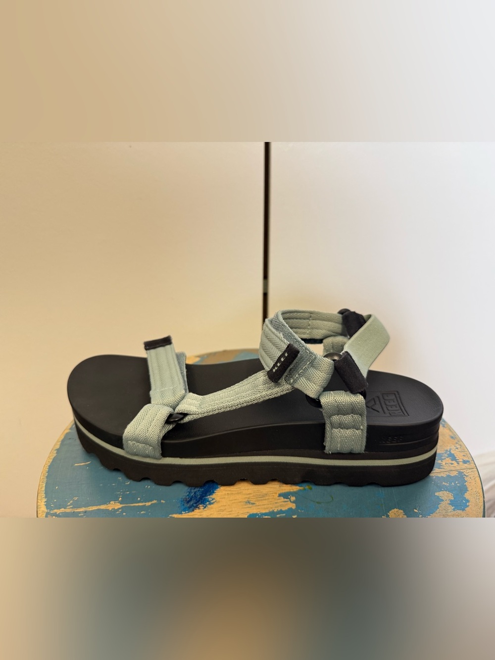 New Reef platform sandals - comfy.  Waterproof.  Travel.  Hiking.